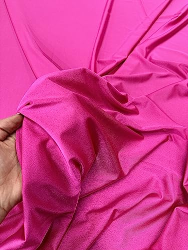 Premium Nylon Lulu Yoga Spandex Fabric - Ultra-Soft & Stretchy 4-Way Stretch Fabric by The Yard - Perfect for Activewear and Swimsuit Fabric, and More -1 Yard - 58 Inch Width (Hot Pink) - color: Hot Pink