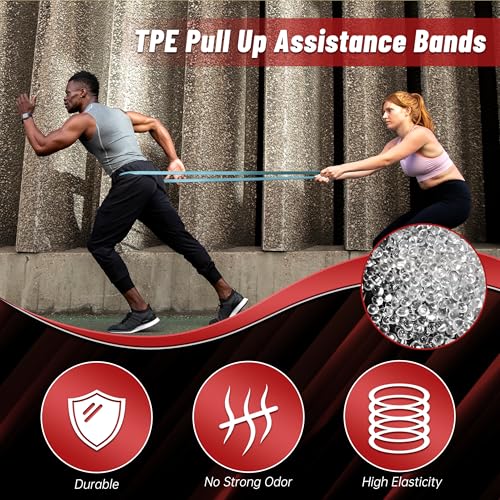 5-Level Resistance Bands for Working Out, Pull Up Assistance Bands - color: Blue Gradient