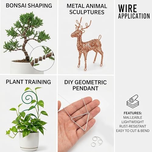 Bonsai Training Aluminum Wire, 1.0mm 18 Gauge Black 200g, Bendable Anodized Craft Wire, Flexible Armature Wire for Bonsai Tree Shaping, DIY Handcraft and Model Making(Black-1.0) - color: Black, size: 18 Gauge