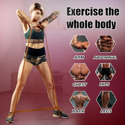 WHATAFIT Resistance Bands, 5 Level Pull Up Assistance Bands for Working Out - color: 2.3-56.7kg(5-125파운드) 오렌지 레드+그립
