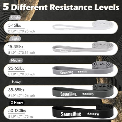 Seenelling 5 Level Resistance Bands - color: Carbon Grey