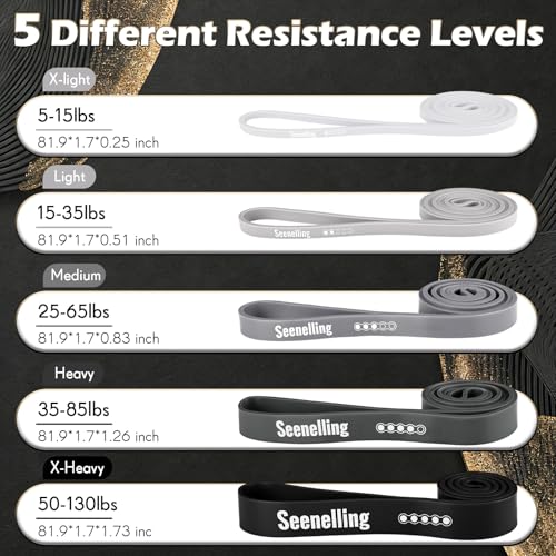 Seenelling 5 Level Resistance Bands - color: Carbon Grey