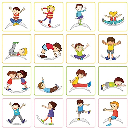 Gentle Monster Wobble Balance Board, Wooden Montessori Toy Rocker Board Natural Wood Kids Toddler Open Ended Learning Toy Yoga Curvy Board for Adult Office Classroom Christmas Gifts - color: Astronaut Blue