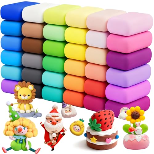 Air Dry Clay 36 Colors,Magic Clay Modeling Clay,DIY Molding Magic Clay - color: 36 colors