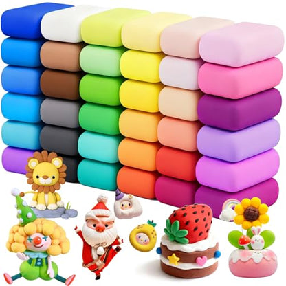 Air Dry Clay 36 Colors,Magic Clay Modeling Clay,DIY Molding Magic Clay - color: 36 colors
