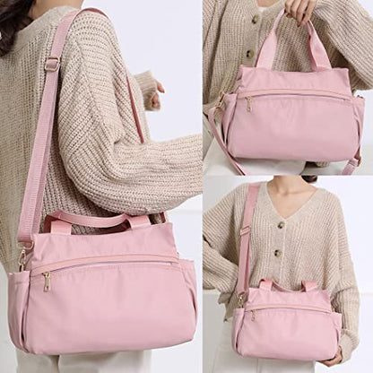 Women Tote Bag Multi-pocket Handbag for Work Daily Use | Water Repellent Shoulder Bag with Adjustable Strap