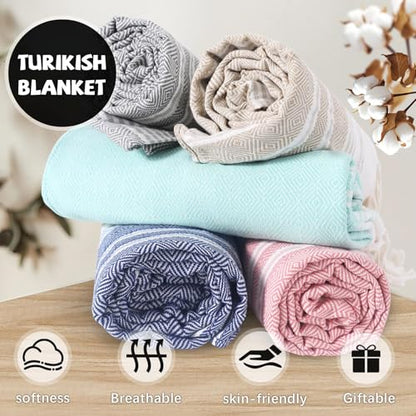 Extra Large Turkish Beach Towel Picnic Mat Throw Blanket Oversized Sandproof Boho Woven Summer Essential Yoga Accessories Park Patio Lawn Garden Grass Ground Play Music Festival Concert Must Have - color: Rustic, size: Giant Large 82''x88''