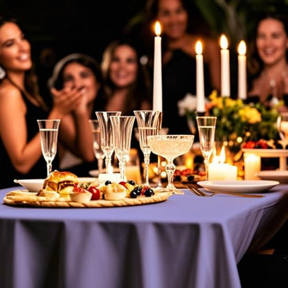 54IN X 320FT Plastic Table Cover Roll with Cutter Box, Cut to Size Plastic Table Cloths for Parties, Birthday, (Light Purple, 54"x3840"(Rectangular)) - color: Light Purple, size: 3840" x 54" (Rectangular)