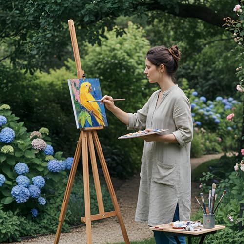 Cholemy 36 Pcs Paint and Sip Kit Gift for Adults 8''x10'',Flower Animals A | Pre Drawn Canvas, Painting DIY Afro Acrylic Painting Kit, Wood Easel Brushes, Date Night Bulk, Summer Halloween Party - style: Flower Animals A