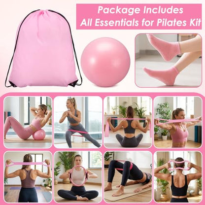 Pilates Kit for Home Workouts Pilates Equipment Set with Ring and Ball