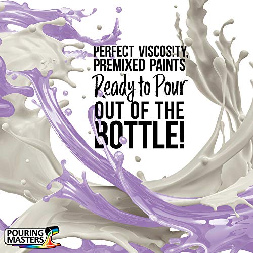 Pouring Masters Lilac Fields Ready to Pour Acrylic Pouring Paint - Premium 8-Ounce Pre-Mixed Fluid Acrylic Paint - Fluid Art Supplies for Canvas, Wood, Paper, Tile & Rocks | Premium, Pre-Mixed Fluid Acrylic Paint - Fluid Art Supplies for Canvas, Wood, Pap