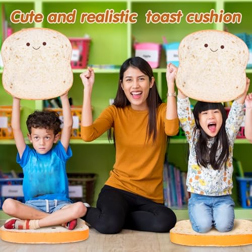 8 Pcs Toast Floor Cushions for Kids Classroom, Cute Floor Pillows