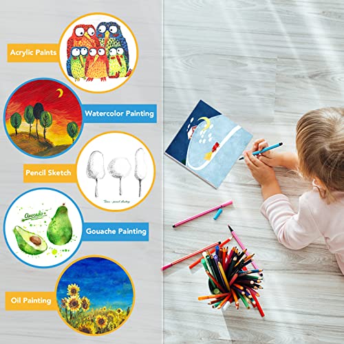ESRICH Mini Canvases for Painting, 5x5In Canvas in Bulk 18Pack, 2/5In Profile Small Square Canvas, Blank Canvases are Great for School Projects and Kids Birthday Parties, Home Decor Project. - size: 5x5in-18 Packs