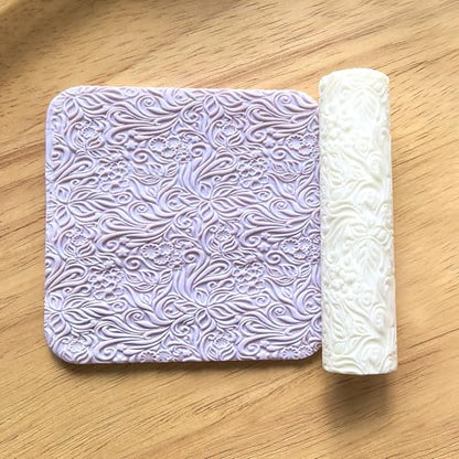 3Pcs Polymer Clay Texture Roller Work with Polymer Clay Cutters for DIY Earrings Jewelry Making Craft Supplies - color: 3Pcs ALL