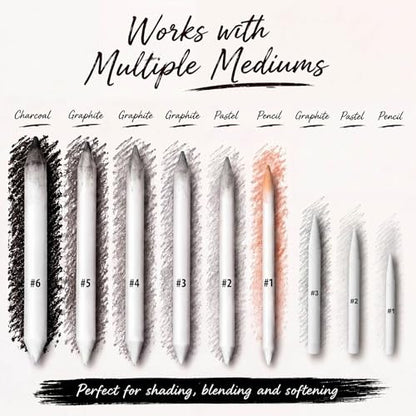Fulmoon 432 Pcs Blending Stump and Tortillion Set Paper Art Blenders for Drawing Sketch Shading Pencil Oil Pastel Blender Tools Drawing Supplies for Artists Students and Beginners (Assorted) - style: Assorted