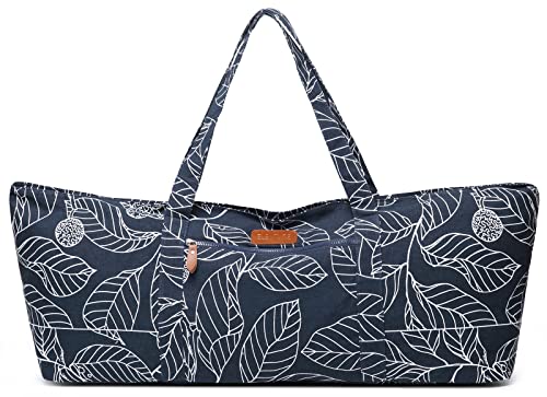 여성용 남성용 대형 요가 매트 백, 필라테스 사무실 해변 운동을 위한 여행용 체육관 가방, 매트 스트랩이 있는 요가 매트 토트 캐리어, 0.6cm(1/4인치) 1.3cm(1/2인치) 두께의 운동 요가 매트용 - color: 나뭇잎