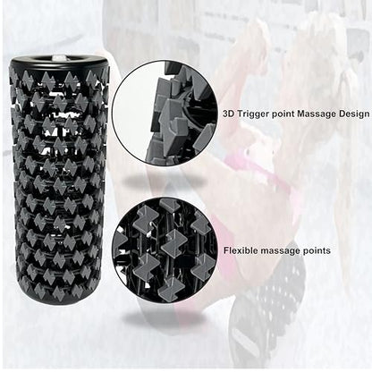 Collapsible Foam Roller for Exercise and Recovery (13 Inches), Easily Portable at 5.5 inches (Gray) - color: Gray