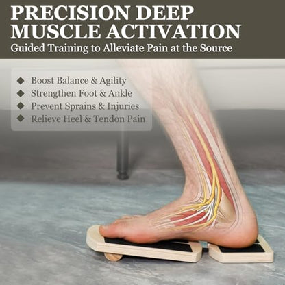 Ankle Balance Board for Rehab & Strengthening – Axis Board Training Kit with Recovery Guide – Support for Ankle Sprains, Achilles Discomfort & Plantar Fasciitis