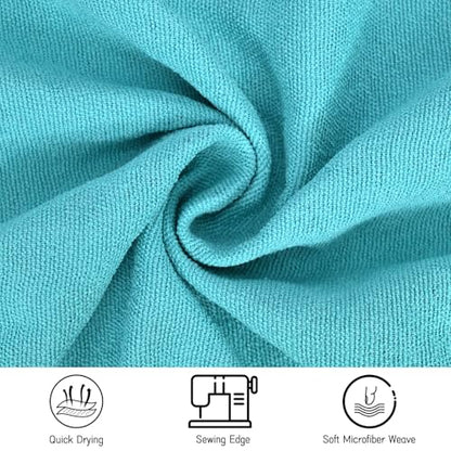 3 Pack Hot Yoga Towels, Sky Blue, 24 x 72 Inches - color: Sky Blue