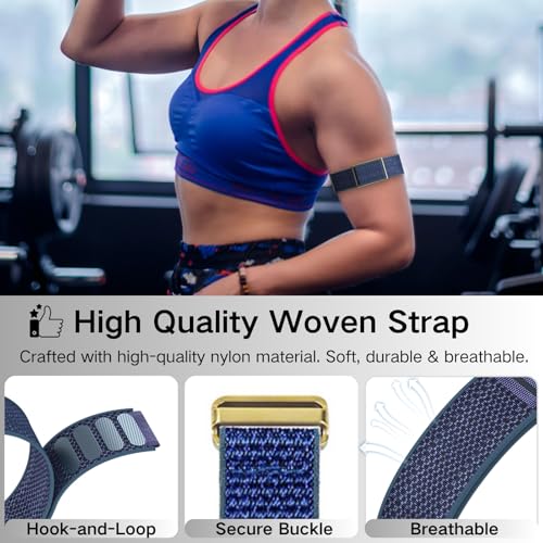 Bicep Bands Compatible for Polar Loop (2025) / Visible Armband 2.0 Straps - color: Blue
