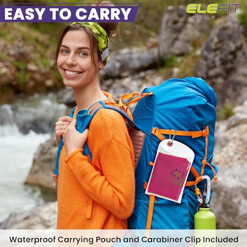 Quick-Drying Cooling Microfiber Gym Towels: Ideal for Comfortable Workout, Running, Yoga, Hiking, Trekking, Walking, Camping, and Family Outdoor Adventures - Lightweight, Portable, Sweat-Wicking