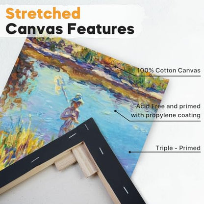 CONDA Black Stretched Canvas 11x14 inch 8 Pack Canvases for Painting, 100% Cotton, 8 oz Gesso-Primed, 5/8 Inch Profile Artist Canvas Value Bulk Pack for Acrylics, Oils Painting - size: 11"x14" 8 Pack
