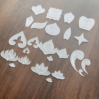 Acrylic Mandala Stencils, Set of 14 with 54 Shapes, Transparent, for Dot Painting, Geometric Patterns, and Decorative Art