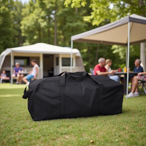 149L Extra Large Duffle Bag with Side Zipper, Heavy Duty 600D Waterproof Moving Bag for Travel & Camping, Foldable Cargo Luggage for Sports Gear with Lockable Zippers (149L) - size: 149L