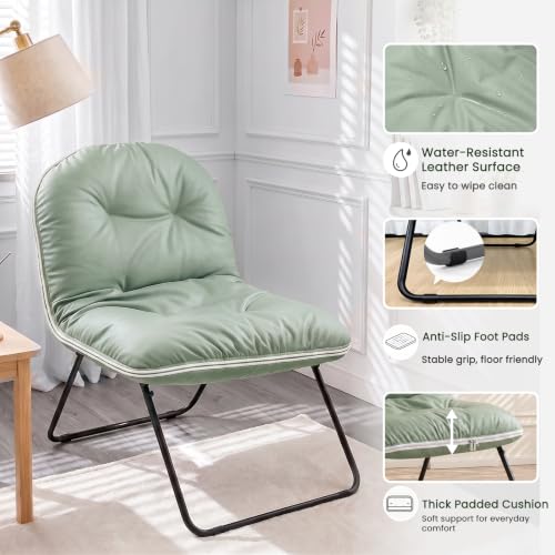ZonLi Adjustable Floor Chair with Back Support - color: Green