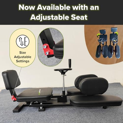 Hip Stretching Machine by Flex Bench – Improve Flexibility,Mobility and Reduce Hip Pain, Leg Stretcher - Flexibility for Yoga,Dance and Gymnastics Thighs,Glutes, Upgraded Model - New Adjustable Seat.
