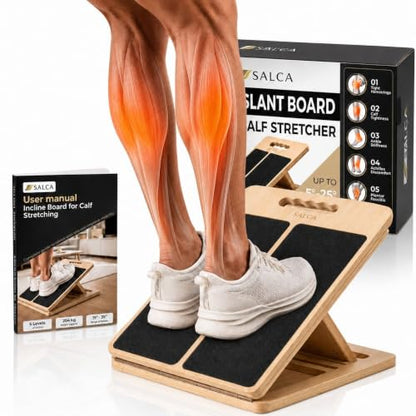 Slant Board for Adults & Ankle Board - Portable Velour Board for Squats, & Lower Body Training