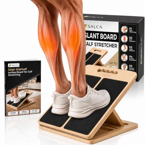 Slant Board for Adults & Ankle Board - Portable Velour Board for Squats, & Lower Body Training