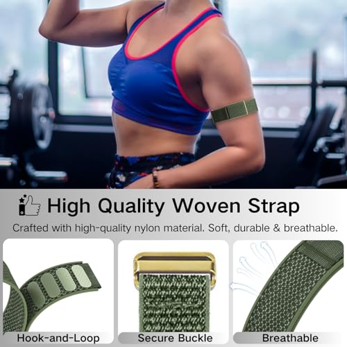 Bicep Bands Compatible for Polar Loop (2025) / Visible Armband 2.0 Straps - color: Green