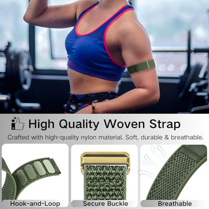 Bicep Bands Compatible for Polar Loop (2025) / Visible Armband 2.0 Straps - color: Green