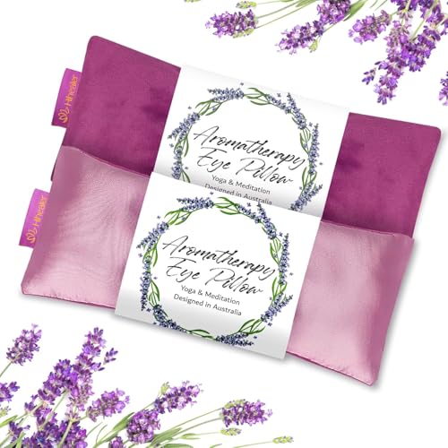 Hihealer Weighted Eye Mask for Sleeping, Lavender Eye Pillow for Spa Yoga - color: Purplex2