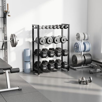 3 Tier Dumbbell Rack, Weight Rack for Home Gym - size: 4 Tier