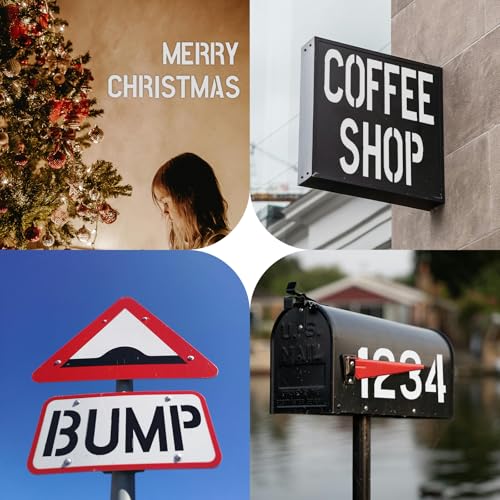 2 Pack - 3.5 Inch Letter Stencils Set, 72 Reusable Stencils for Painting On Wood, Metal, Walls, Fabric, Rocks with Interlocking, Perfect for Banners, Sign Making & DIY Art9(3.5 inch) - size: 3.5 inch