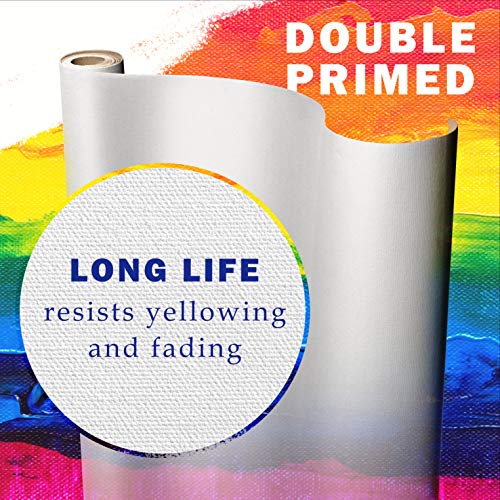 VViViD Double Primed Cotton Canvas 36 Inch Wide Roll Choose Your Size! (5 Foot x 36 Inch) - size: 5ft x 36"