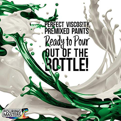 Pouring Masters Forest Green Ready to Pour Acrylic Pouring Paint - Premium 8-Ounce Pre-Mixed Fluid Acrylic Paint - Fluid Art Supplies for Canvas, Wood, Paper, Tile & Rocks | Premium, Pre-Mixed Fluid Acrylic Paint - Fluid Art Supplies for Canvas, Wood, Pap