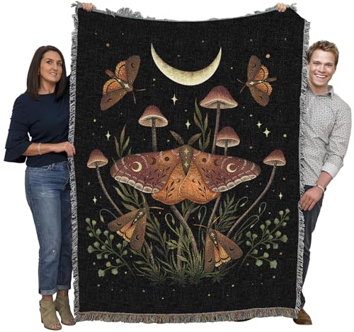 Pure Country Weavers Autumn Light Underwings by Episodic Drawing - Gift Tapestry Throw Blanket Woven from Cotton - Made in The USA (72x54) - color: Autumn Light Underwings, size: 72x54