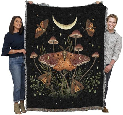 Pure Country Weavers Autumn Light Underwings by Episodic Drawing - Gift Tapestry Throw Blanket Woven from Cotton - Made in The USA (72x54) - color: Autumn Light Underwings, size: 72x54