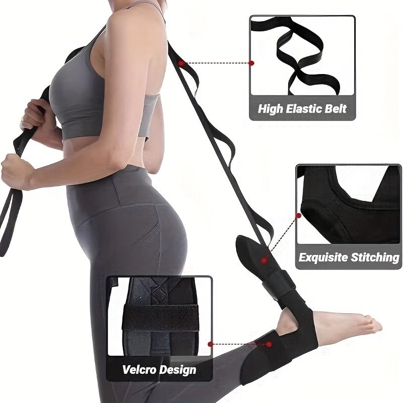 Leg Stretching Strap with Loops, Yoga Strap Foot and Calf Stretcher Band Stretch Bands Leg Stretcher Belt for Stretching Equipment Exercise Flexibility