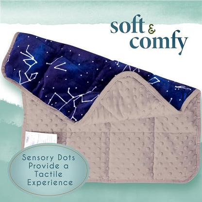Florensi Weighted Lap Pad 5 lb 20 x 23 in Blue Sensory Relax Blanket - size: 5lb