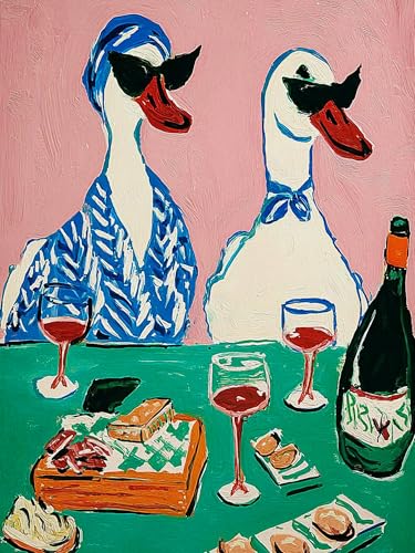 igoodom Funny Diamond Art Kits for Adults, DIY Funny Ducks Wall Decor | Diamond Painting Kit - Sparkling Full Drill Design Perfect for Home Decor, Holiday Gifting, And Relaxing Crafting 12x16inch - color: MZ3085, size: 11.8x15.7in(30x40cm)