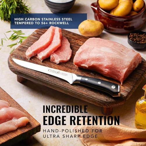 Cutluxe Carving Knife Set, Brisket Slicing & Boning Knife for Meat & BBQ | Razor Sharp German Steel, Full Tang Ergonomic Handle – Grilling Gift for Men, Artisan Series - size: 2 Pcs BBQ Set