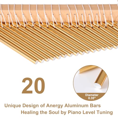 LIEKE 20 Tone Tabletop Wind Chime Hand Chime Sound Healing Instrument