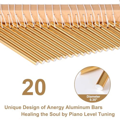 LIEKE 20 Tone Tabletop Wind Chime Hand Chime Sound Healing Instrument
