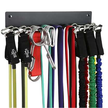 Multi-Purpose Storage Rack for Resistance Bands, Straps, Jump Ropes, Foam Rollers, Chains, Weight Belts, Tools - Heavy Duty, Fitness Bands Rack - style: S
