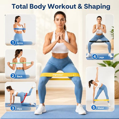 PBYRD Resistance Bands for Working Out, 5-Pack Exercise Bands for Strength Training