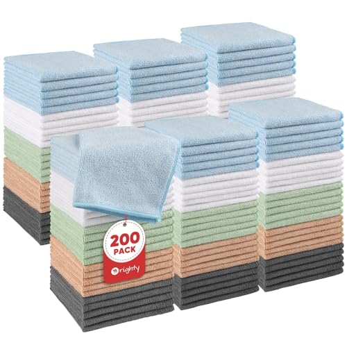 Orighty Washcloths Bulk, 200 Pack Microfiber Face Towels, 12x12 Inch - color: Multicolor
